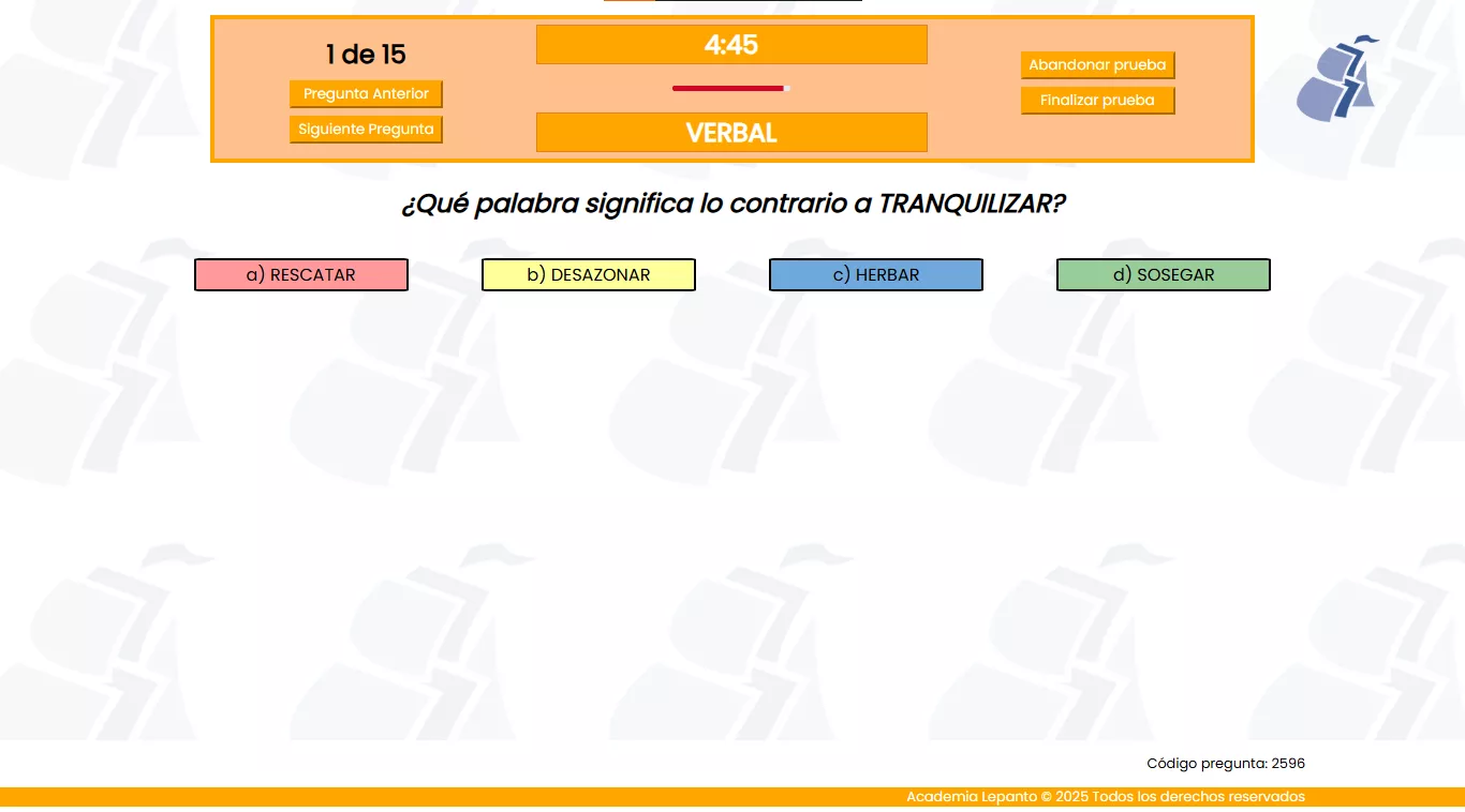 Simulacro examen tropa y marineria